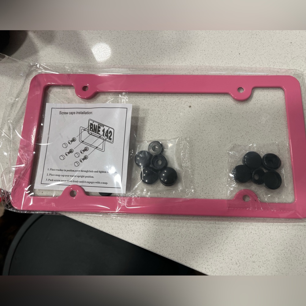 Pink License Plate Frame